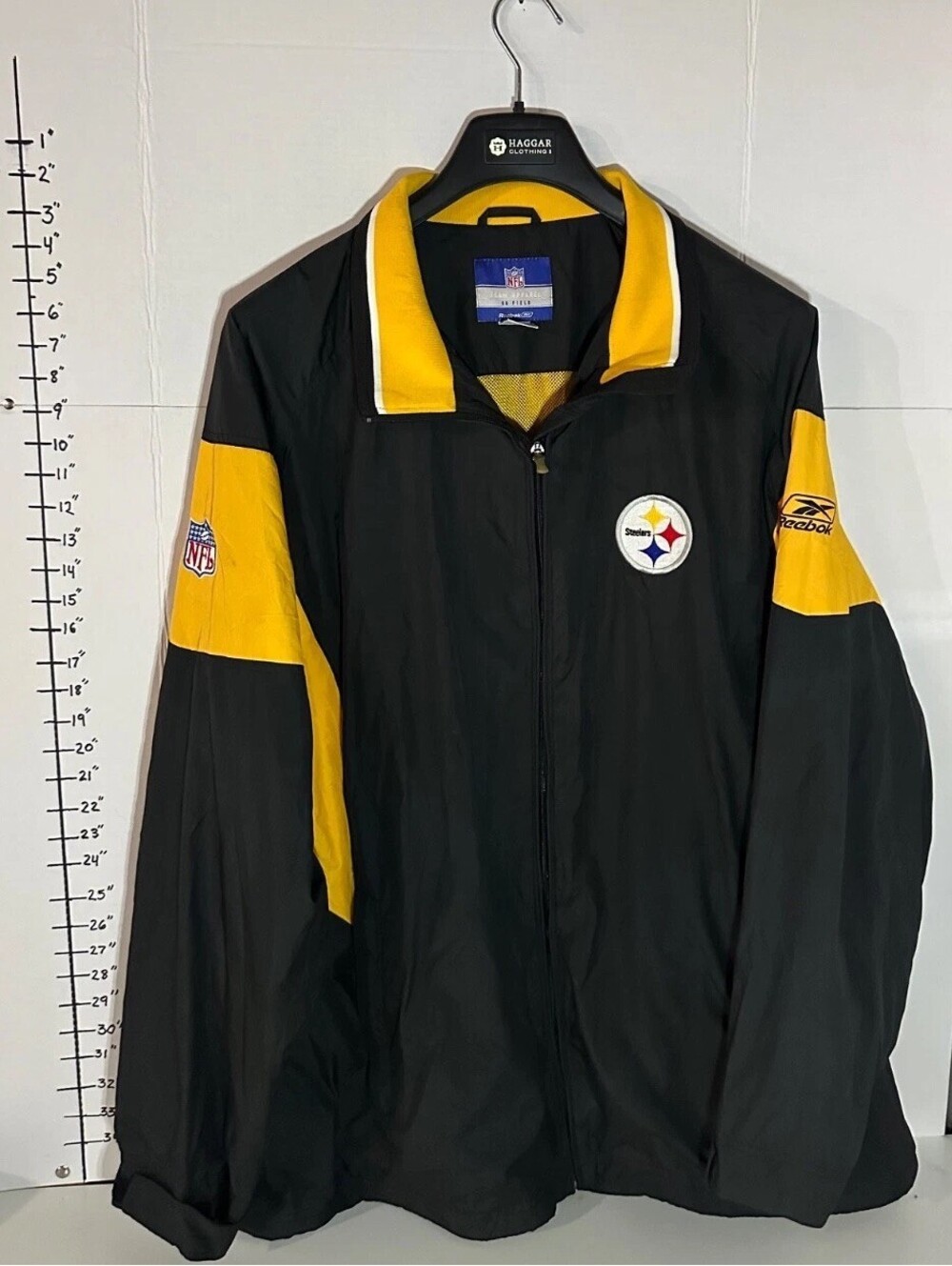 Vtg Reebok NFL Pittsburgh Steelers Pullover Windbreaker XL